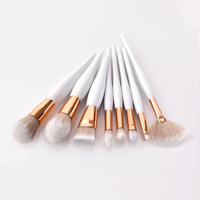 Multifunctional White Fan Makeup Brushes Blusher E... – Vicedeal
