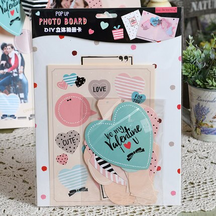 Eno groet pop up card photo board scrapbooking foto 3d kaart voor valentijn verjaardag kaart: PBC 1701