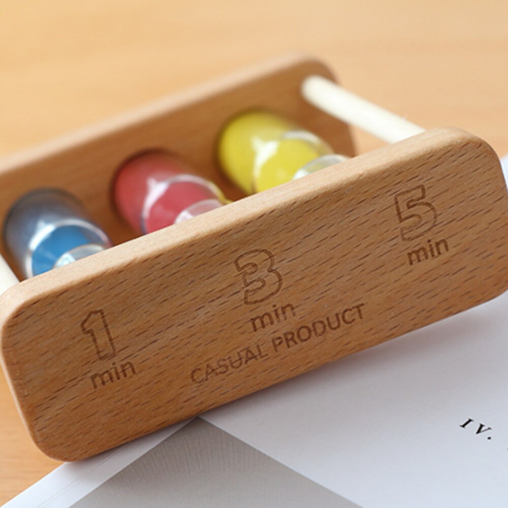 DIY Birthday Sand timer 1/2/3 minutes Japan style Wooden hourglass 1/3/5 minutes decoration timer on desktop
