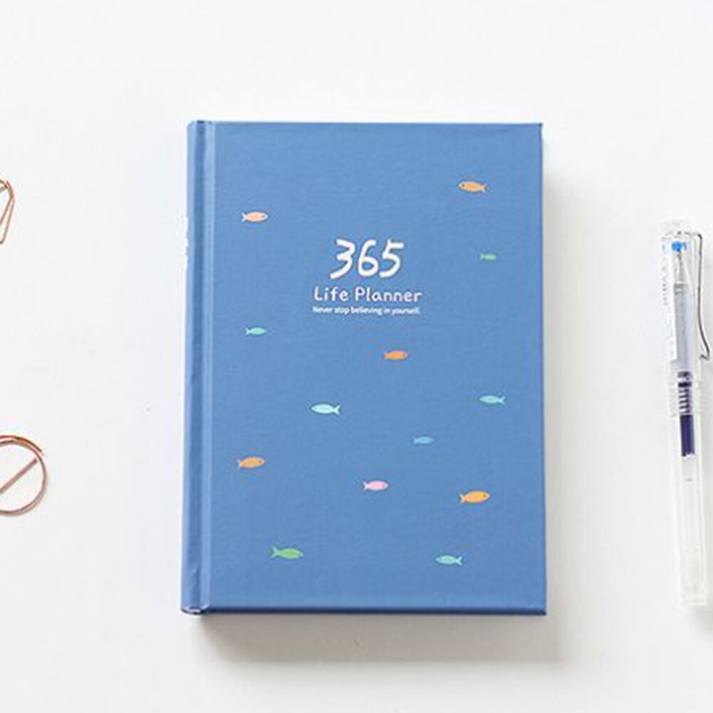 114 Sheets Agenda Planner Notebook Deer/Fish/Leaf Notebook DIY Weekly Monthly Daily Diary Stationery Notebook Planners