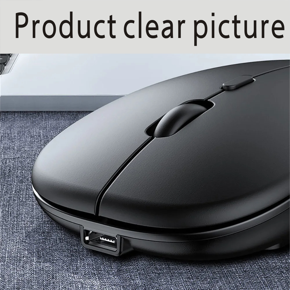 Mysz bezprzewodowa ładowalna Bluetooth podwójny tryb 5.2 cicha gra komputerowa ergonomiczny gracz 2.4 USB 3-DIP do laptopów PC