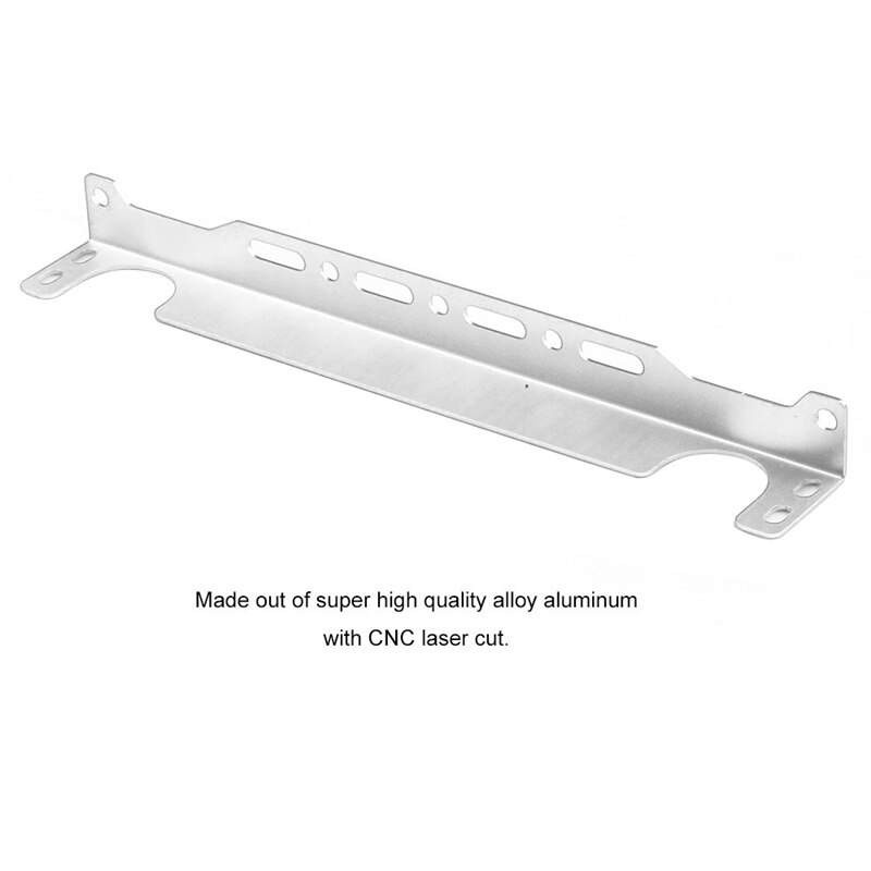 Universal Engine Oil Cooler Mounting Bracket Kit Aluminum Alloy 2mm Thickness Silver 340MM