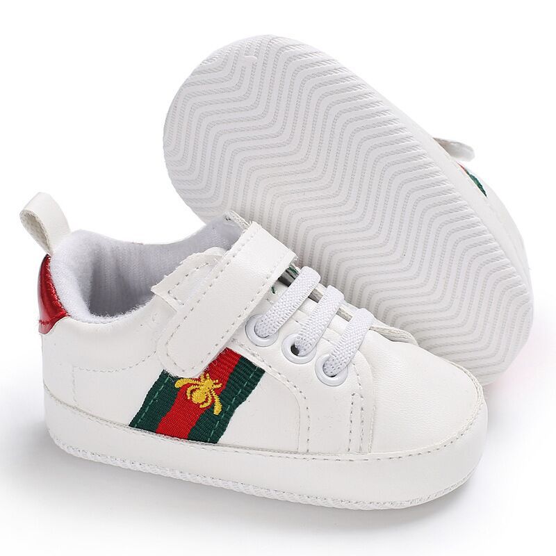 Zapatos de niño pequeño con punta de concha, zapatillas ligeras para bebés de 6 a 12 meses, color blanco