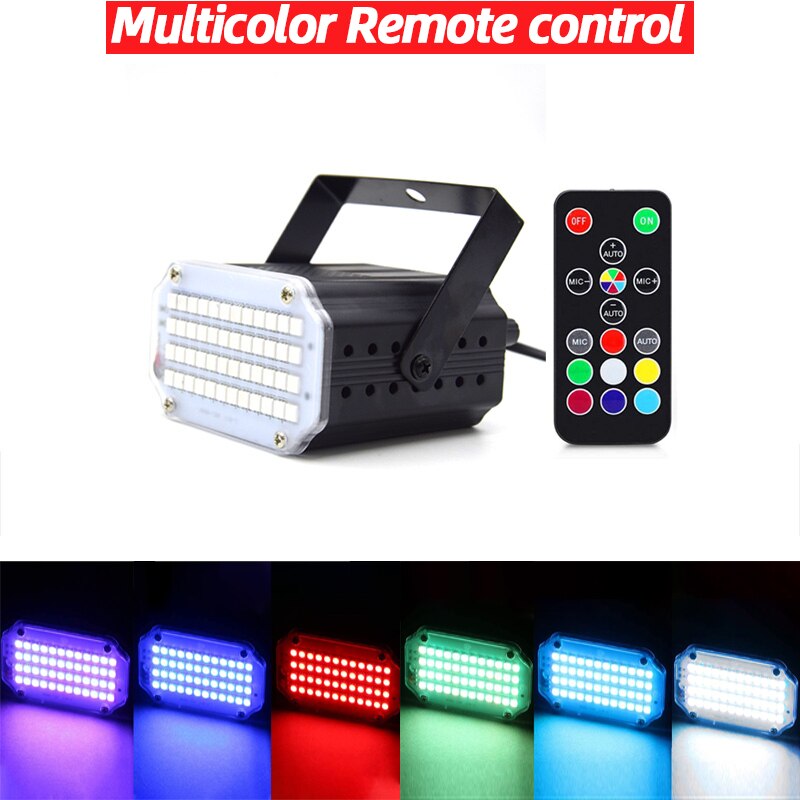 48 Leds Bühne Lichter RGB Disko Licht Stimme Aktiviert LED Party DJ Party Aktiviert Blitz-Beleuchtung Wirkung: Farbe Fernbedienung Kontrolle / uns Stecker
