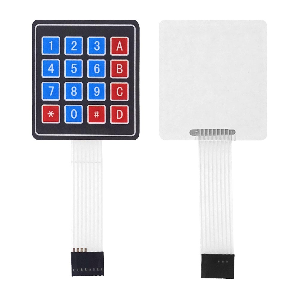 1 2 3 4 12 16 20 Key Button Membrane Switch 1x4 3x4 4x4 4x5 Keys Matrix Array Keyboard Keypad Control Panel DIY Kit For Arduino: Red