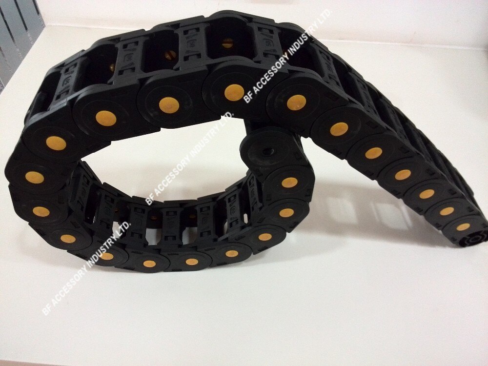 Reinforced nylon flexible cable drag chain