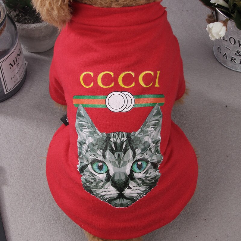 Thin fabric clothing for dogs cats teddy dog t-shirts soft for the summer Two-legged clothing for dog outside pet supplies