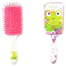 Durevoli pettine per bambini massaggio antistatico pettini per capelli cartone animato in plastica animali che scorre palle stelle per ragazze accessori per capelli per bambini: rana