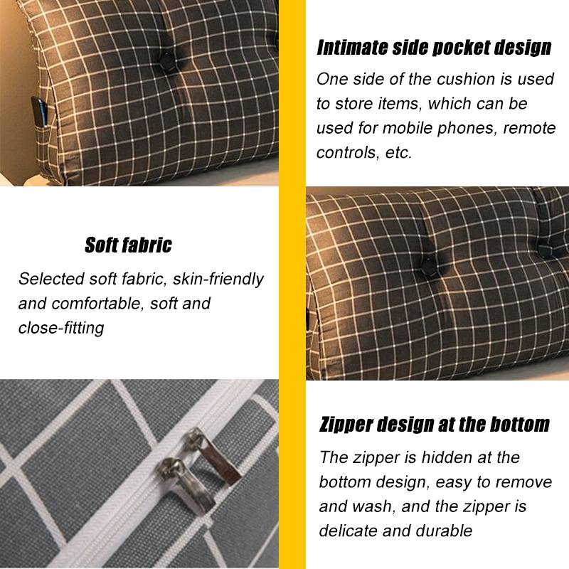 Long Cushion Sofa Pillow Cushion Back Cushion Chair Seat Cushion Office Home Support Waist Back Hip Massage Pad