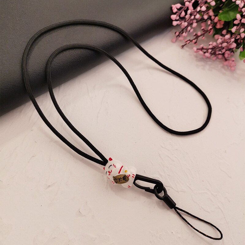 Phone Wrist Straps Lucky Cat Lanyard Strap Mobile Phone Straps Wrist Rope Hanging Neck Rope With Key chain Anti-lost Lanyard: 04