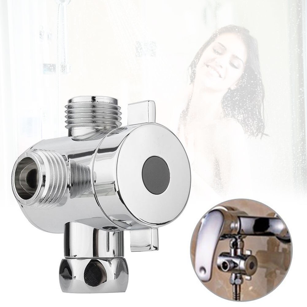 Bidet Bathroom Shower Valve Three-Way ABS Home & Garden Diverter Shower Shunt Water Toilet G1/2" Bath T-Adapter