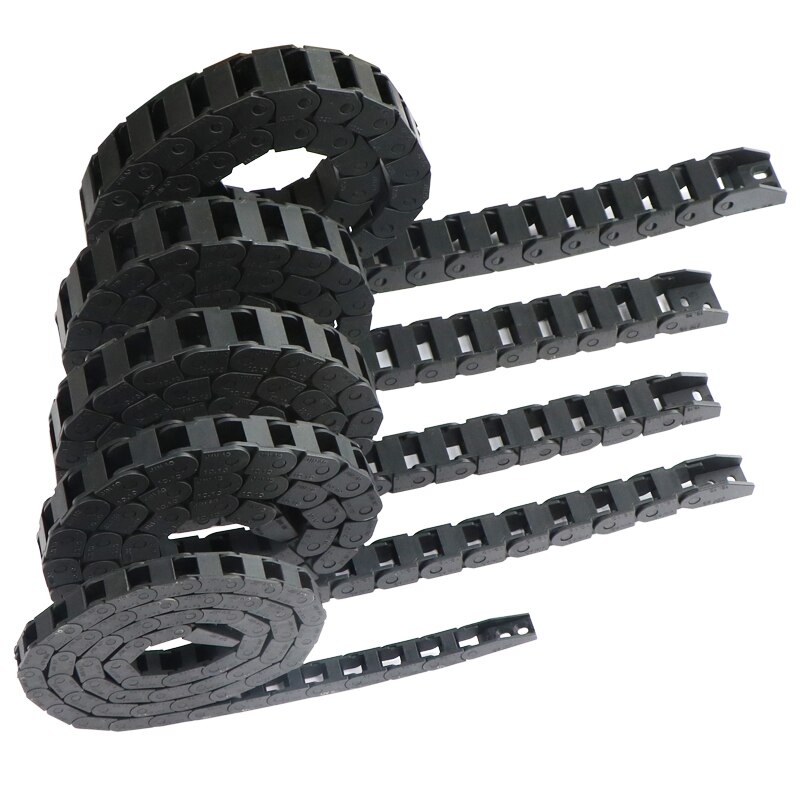 Kabeldragkjede wireholder med endekoblinger til cnc-freser maskinverktøy 10 x 10mm 10 x 15mm 10 x 20mm l1000mm