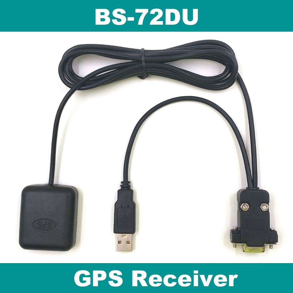 GPS Ontvanger RS232 DB9 vrouwelijke + USB male connector RS-232 GPS ontvanger, IPC ALV PVT locater, PC, BS-72DU