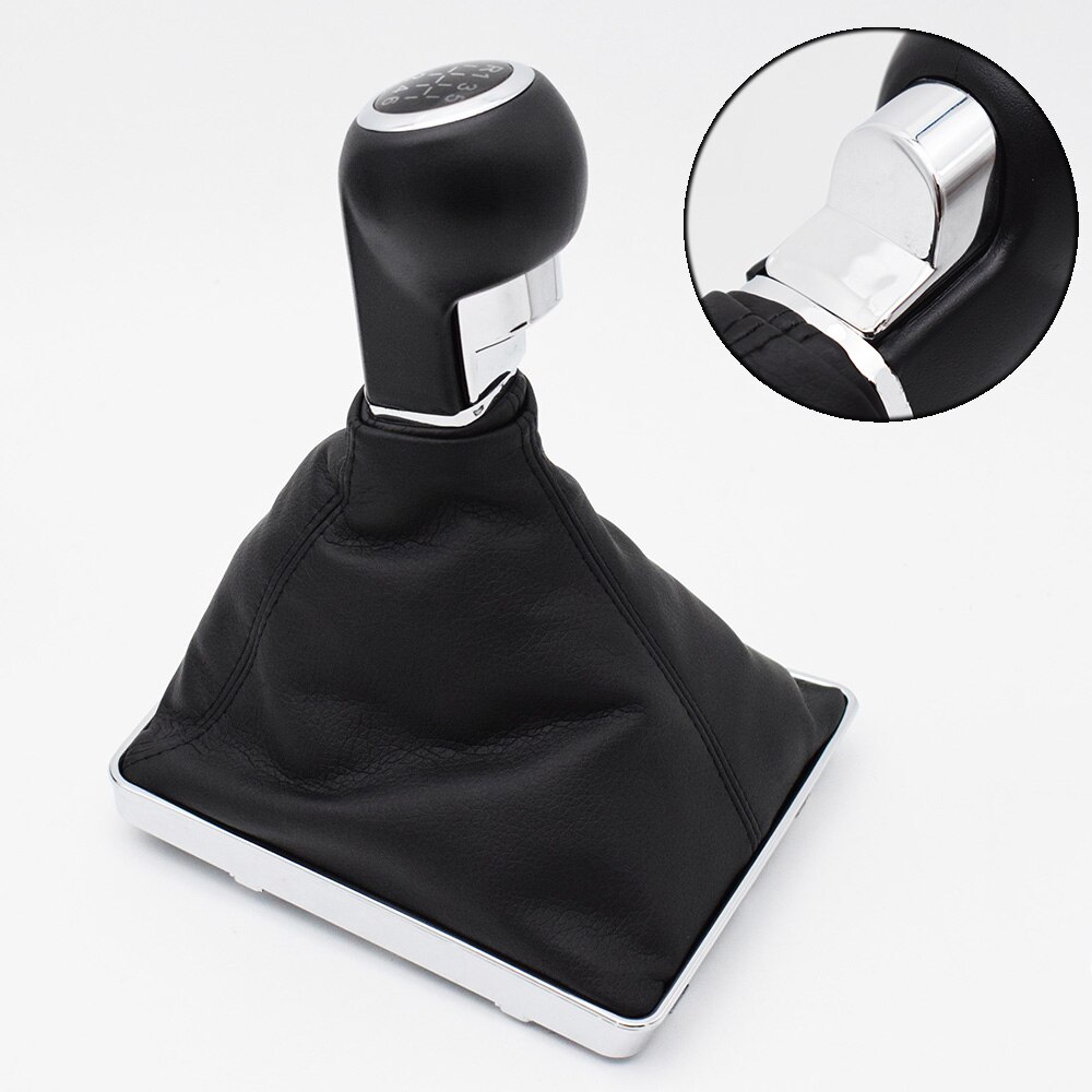 5 / 6 Speed Car Gear Shift Knob With Leather Boot Cover For Opel Vauxhall Astra H 2005 2006 2007