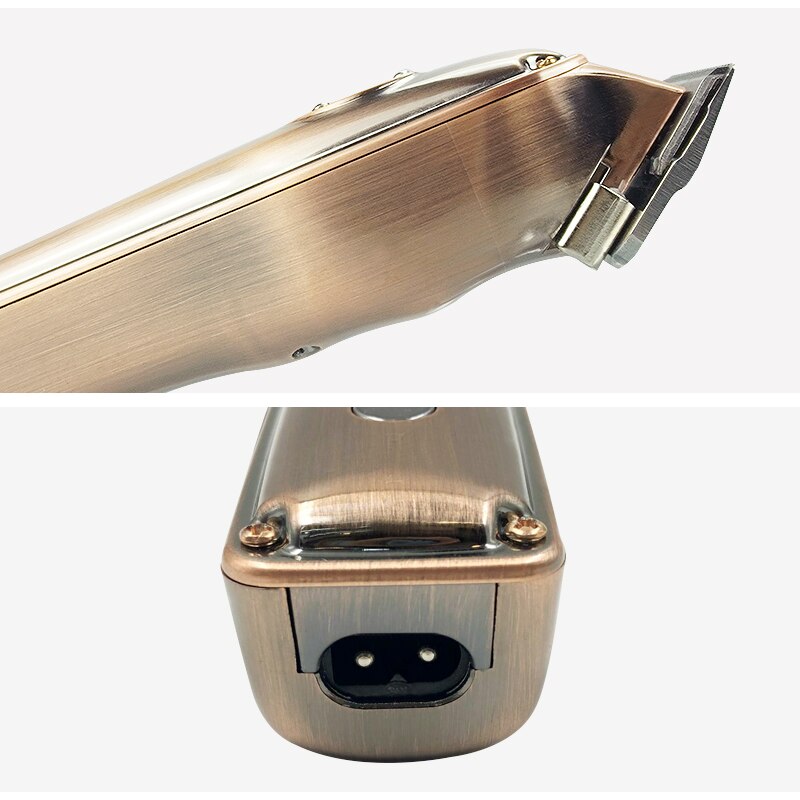 Or Rose Puissance Tondeuse À Cheveux Pour Homme Rechargeable Électrique Tondeuse À Cheveux Coupe de Cheveux Sans Fil Réglable En Céramique Lame de Machine à Raser