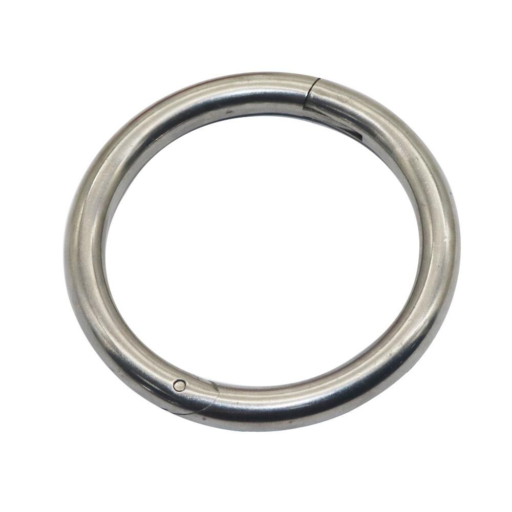 2 Pc Stainless Steel Cattle Nose Ring Cow Calf Metal Nose Traction Rings Farm Animal Livestock Carriers Equipment: Gray