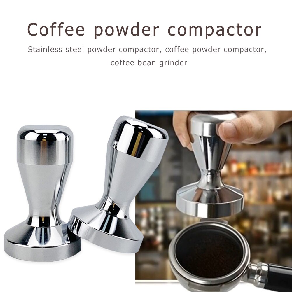 Rustfritt stål kaffesabotasje 51mm 57.5mm manuell kaffebønnemølle trykk kaffekvern hammer espressomaskin kafé barista verktøy