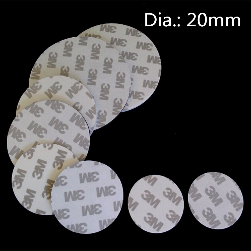 Ronde Dia. 20mm door Sterke Lijm EVA Wit of Zwart Foam Tape 9080 Stickers Pad Montage Dubbelzijdig Gebruik Breed 200 stuks