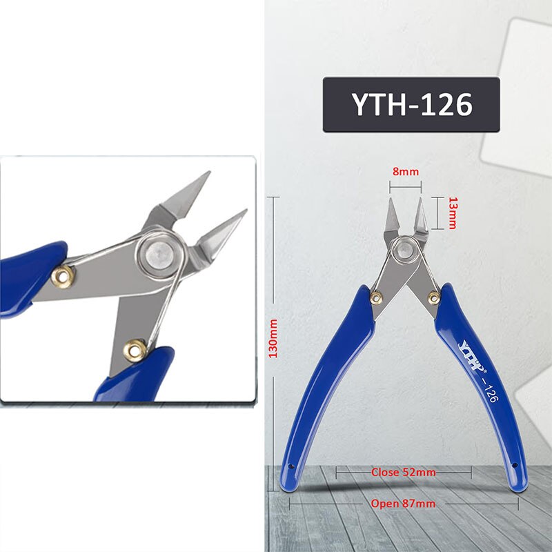 Well Packaged Sharp Pliers Multi Functional Tools Electrical Wire Cable Cutters Cutting Side Snips Flush Stainless Steel Nipper: YTH-126