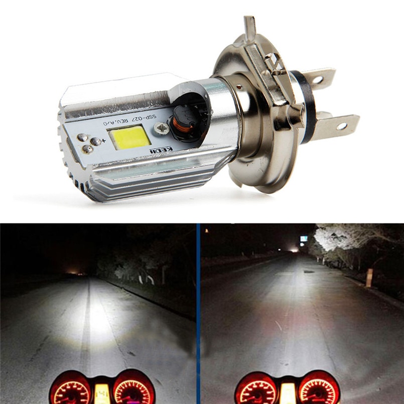 H4 led motorfiets koplampen cob led 12-36 v 1000lm hi lamp scooter felle motorfiets koplamp