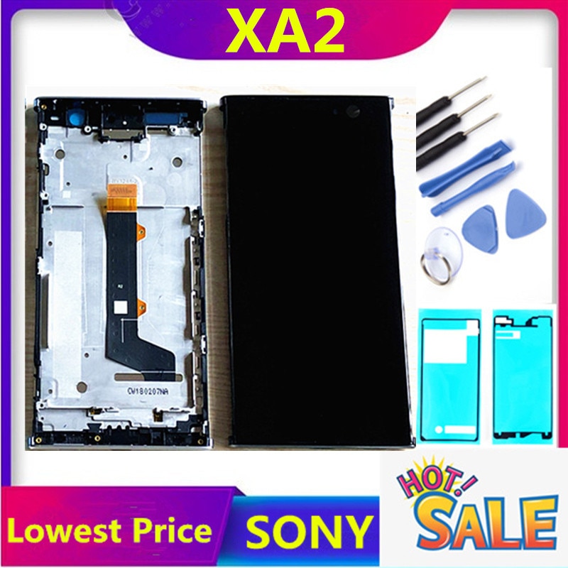 For Sony Xperia XA2 LCD Display Touch Screen Digitizer Assembly Replacement For 5.2" SONY XA2 LCD H4133 H4131 H4132 Free Tools