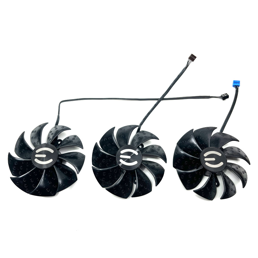 NOWY wentylator GPU 88MM RTX 3060 Ti FTW ULTRA GAMING, do EVGA RTX 3070、3070TI、3080、3080TI、3090 XC3 ULTRA GAMING Wentylator chłodzący kartę graficzną: Brązowy
