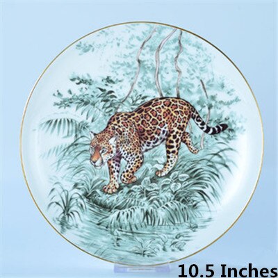 Jungle Luxury Ceramic Steak Western Dinner Plate Porcelain Kitchen Tableware Wedding 8/10 Inches Sales: Style 5