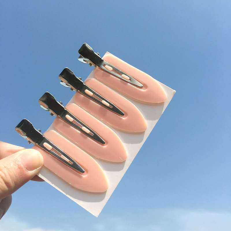 4PCS Hair Clips Women Makeup Hair Styling Bangs Clip Seamless Bend No Crease Mark Hair Clips: D