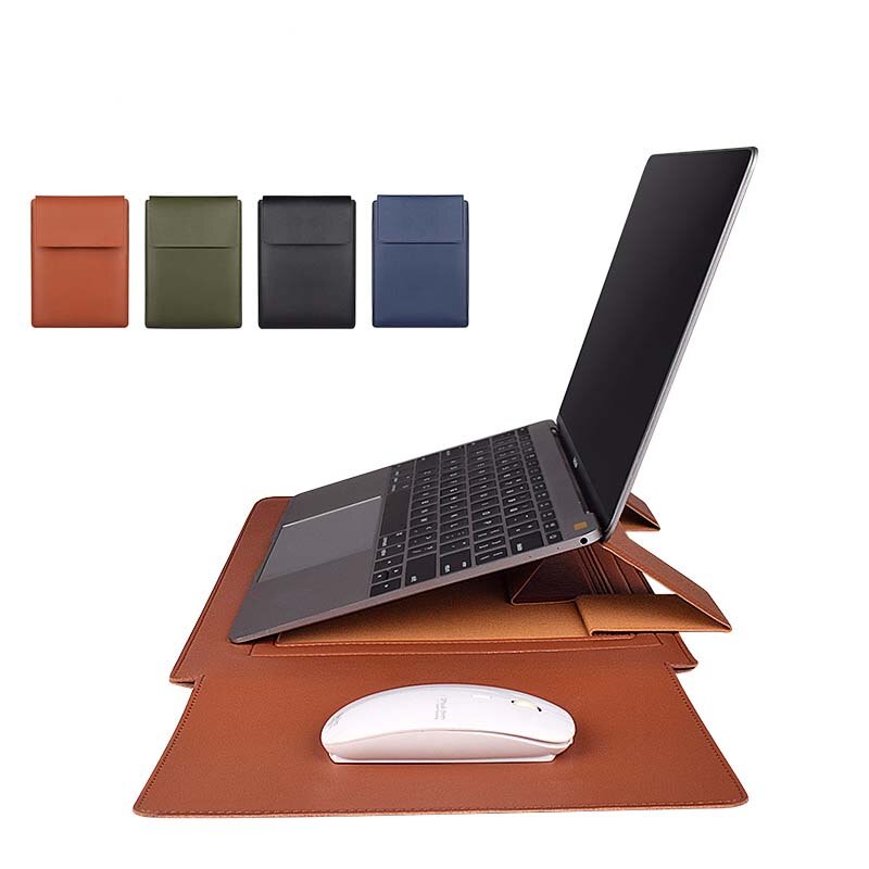 Laptop Sleeve case With Stand Function Compatible For Macbook Air/Pro 13 14 15.6inch notebook bag with Stand Holder