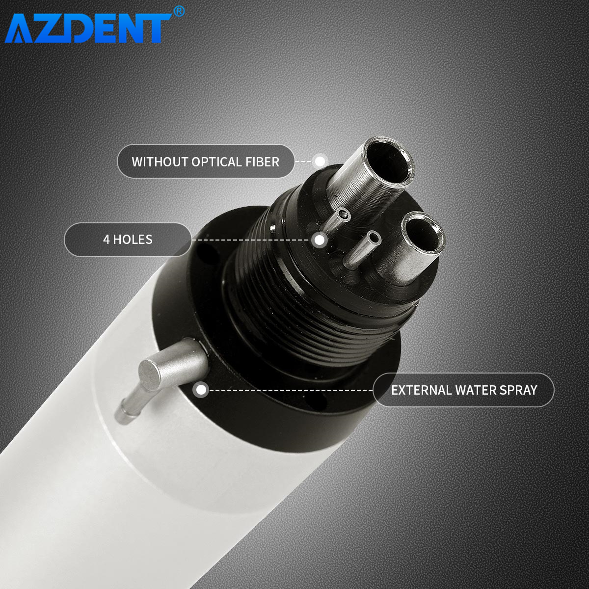 AZDENT-Motor de aire Dental, 2 agujeros, 4 agujeros, Kit de pieza de mano de baja velocidad, contraángulo, nariz recta, herramienta de odontología, dentistas, 1 ud.