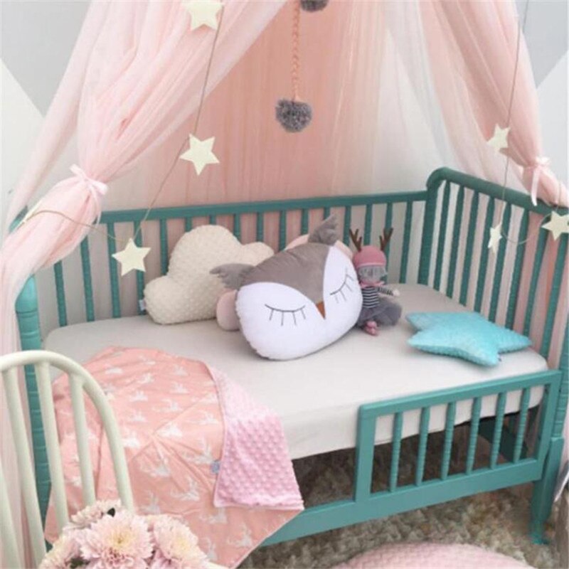 Di nuovo modo Del bambino Retine E Zanzariere Principessa cupola Letto A Baldacchino per Bambini Biancheria Da Letto Rotondo Del Merletto di Zanzara Netto per Il bambino Che Dorme 7 colori