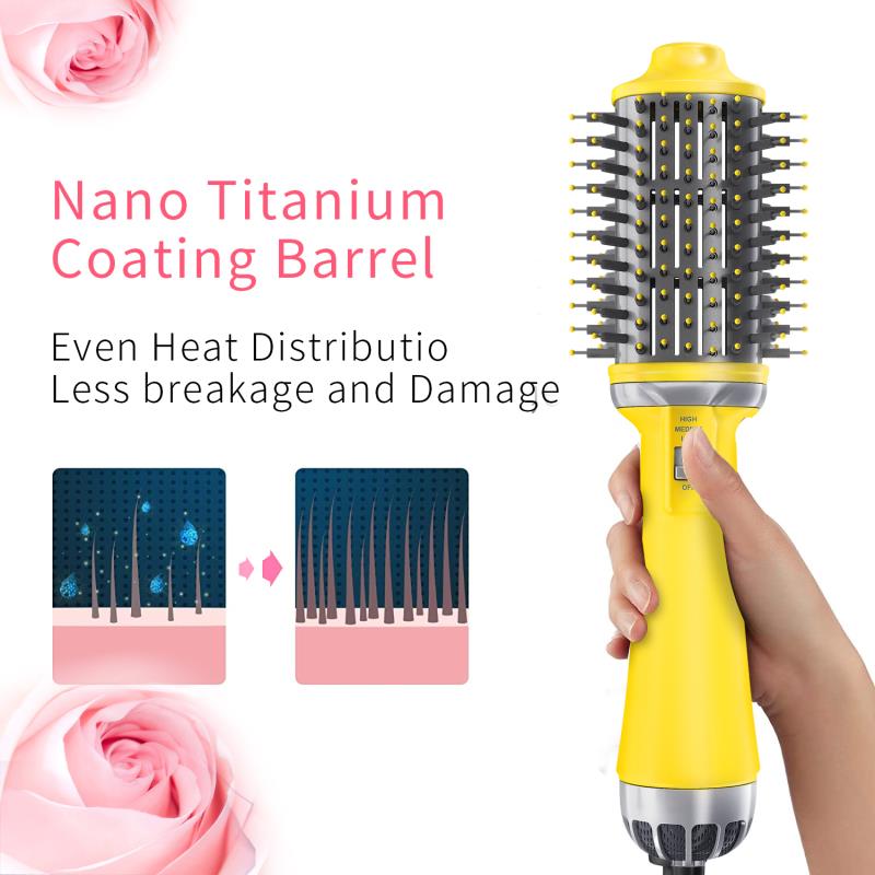 3th One Step Hair Dryer Air Brush Blow Dryer Comb Curling Iron Hair Straightener Brush Hair Styling Tool