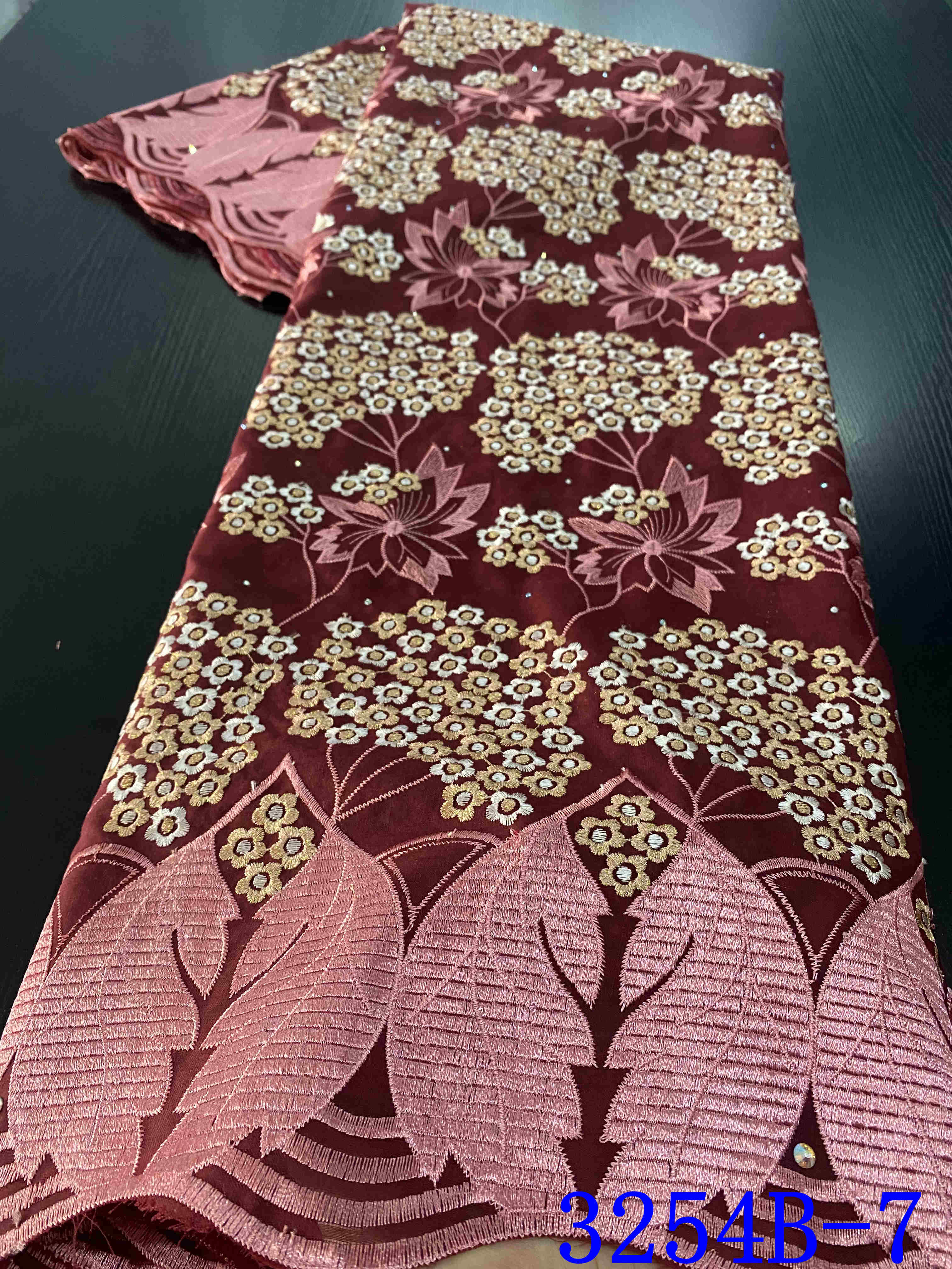 voile lace in switzerland nigerian lace fabrics latest african dry lace fabric cotton lace YA3254B-3: Picture 7