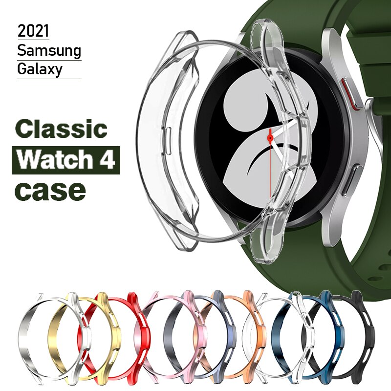 Coque de protection en silicone Tpu pour Samsung Galaxy Watch 4, 4,46mm 42mm, étui classique pour montre intelligente