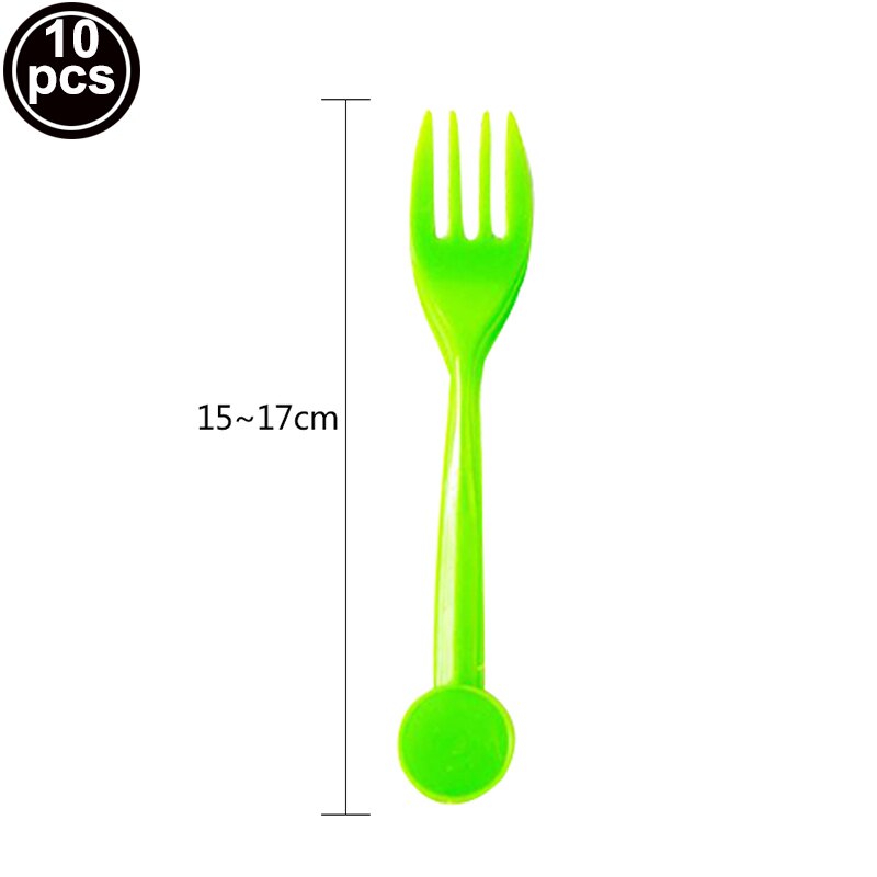 Dinosaur Party Supplies Disposable Tableware Set Paper Plates Napkins Straws Kids Birthday Decoration Baby Shower Boy: fork 10pcs