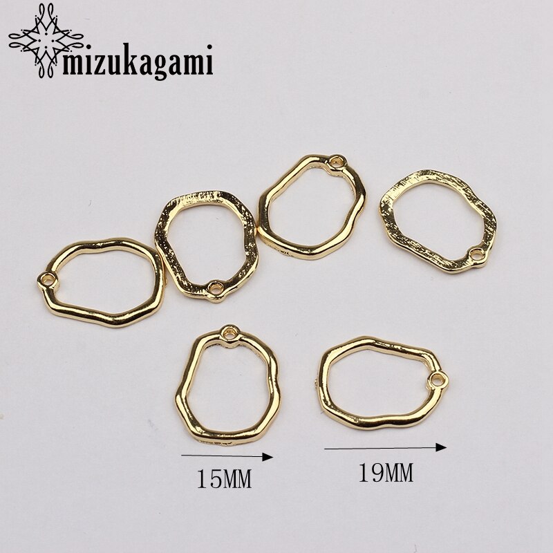 Mini géométrique rond cercle Rectangle connecteur breloques 10 pièces/lot pour bricolage boucles d'oreilles fabrication de bijoux: 3
