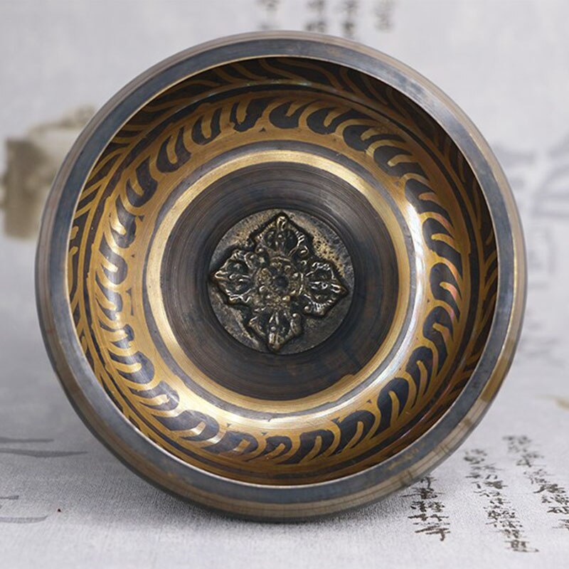 Tibetische Klangschalen einstellen - Meditation Klang Schüssel Handarbeit in Nepal Für Heilung Und Achtsamkeit