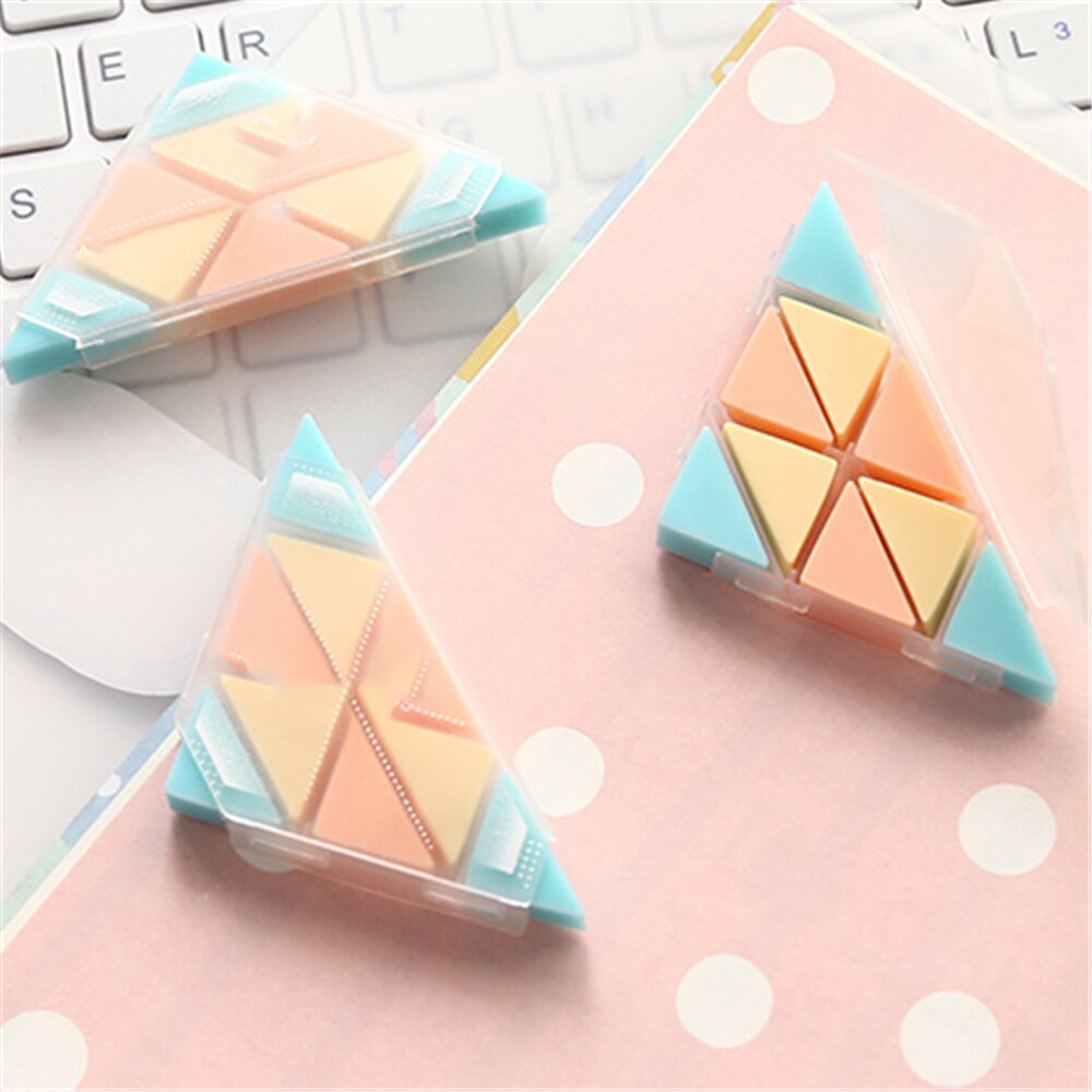 1Pc Novelty Leuke Driehoek Gum Kawaii Gum Briefpapier Voor Herzien Details Super Schoon Kids Lof School Kantoorartikelen