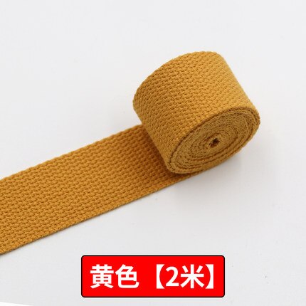 20mm 2 Meter Baumwolle Gurtband Bunte Band Rucksack Gürtel Umreifung NäHenne Gürtel DIY Tasche Zubehör: Gelb