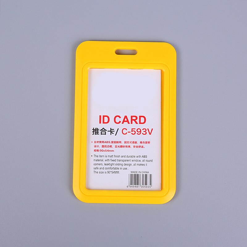 Doctor Nurse ID Card Pass Holder Student ID Card Holder Bus Pass Business Card Case Acrylic Nurse Badge: Yellow