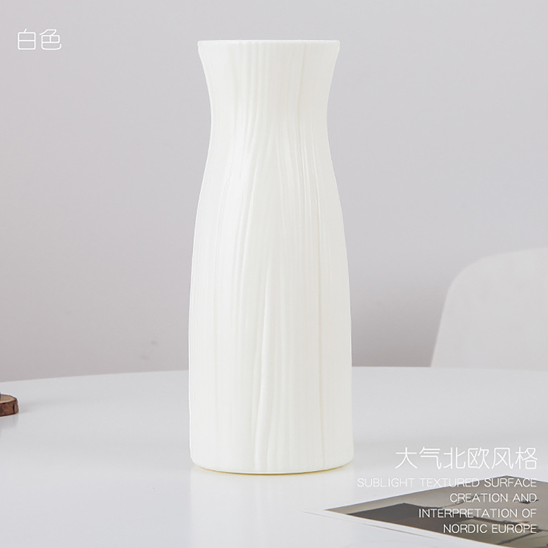 Modern Nordic Plastic Flower Vase, Pink, Blue, White Pot, Basket, Home, Living Room Decoration, Ornament, Arrangement: VIOLET/紫罗兰