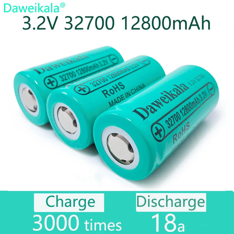 100% orignal LiFePO4 Battery 3.2V 32700 battery 12800mAh 35A Continuous Discharge Maximum 55A High power LiFePO4 battery