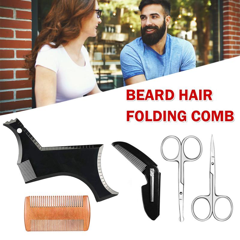 Symmetrie Lijn Up Trimmen Gids Scheren Accessoires Maquillaje Baard Styling Vormgeven Sjabloon Kam Kapper Tool TSLM1