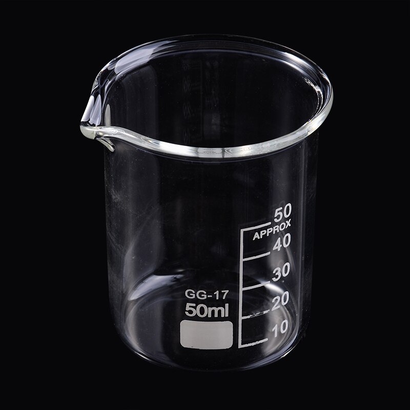 5pcs/set 5/10/25/50/100ml Glass Beaker Laboratory Measuring Cup Glassware For School Study Lab Glass Beaker Set