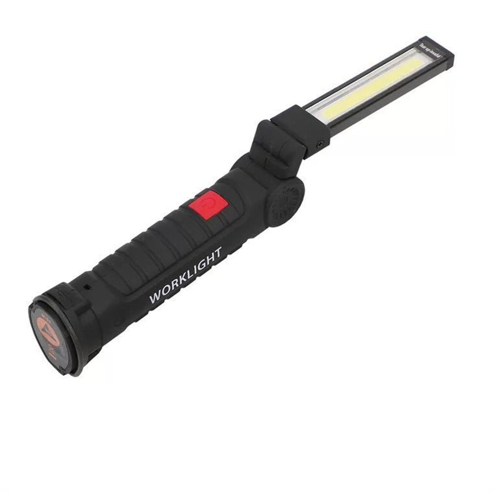 Draagbare Usb Vouwen Outdoor Heldere Cob + Led Oplaadbare Draadloze Nood Werklamp Zaklamp Zaklamp Handig Inspectie Lamp