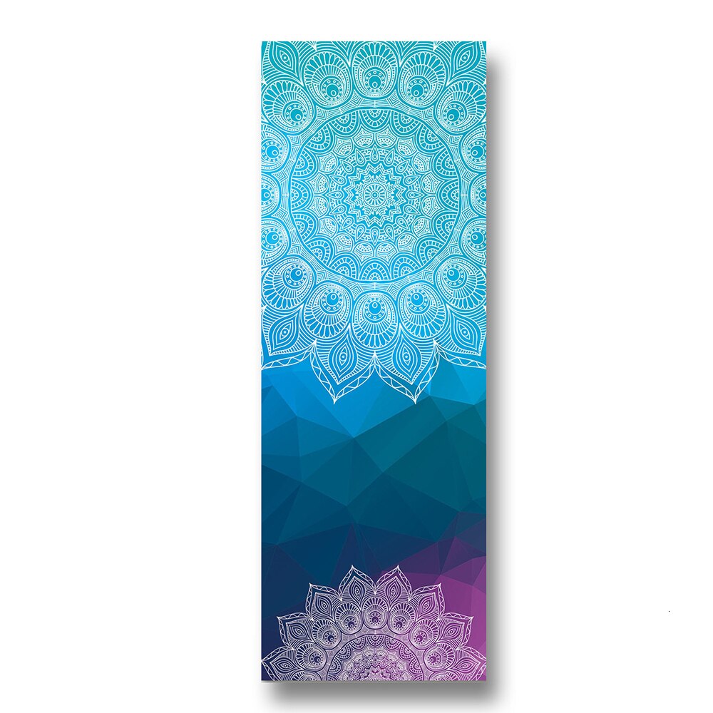 Ręcznik do Jogi 183x63cm - PVC - Lekki 350g - Składany - Sprzęt Fitness: DiamondLatticeM017-3