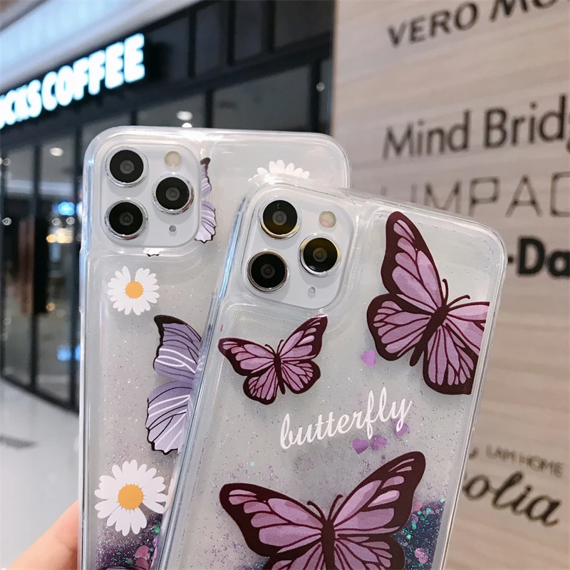 Coque apple iphone xs papillons roses - Téléphonie