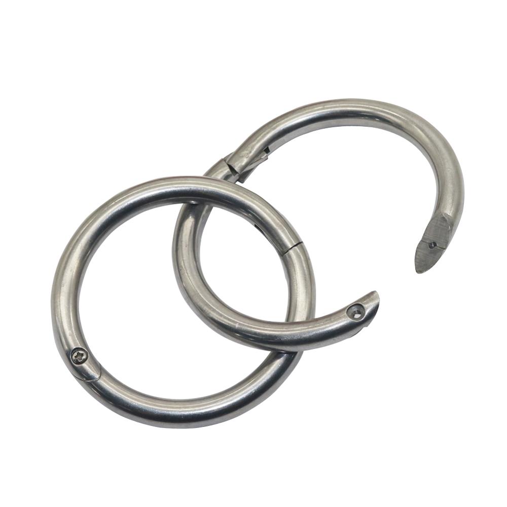 2 Pc Stainless Steel Cattle Nose Ring Cow Calf Metal Nose Traction Rings Farm Animal Livestock Carriers Equipment
