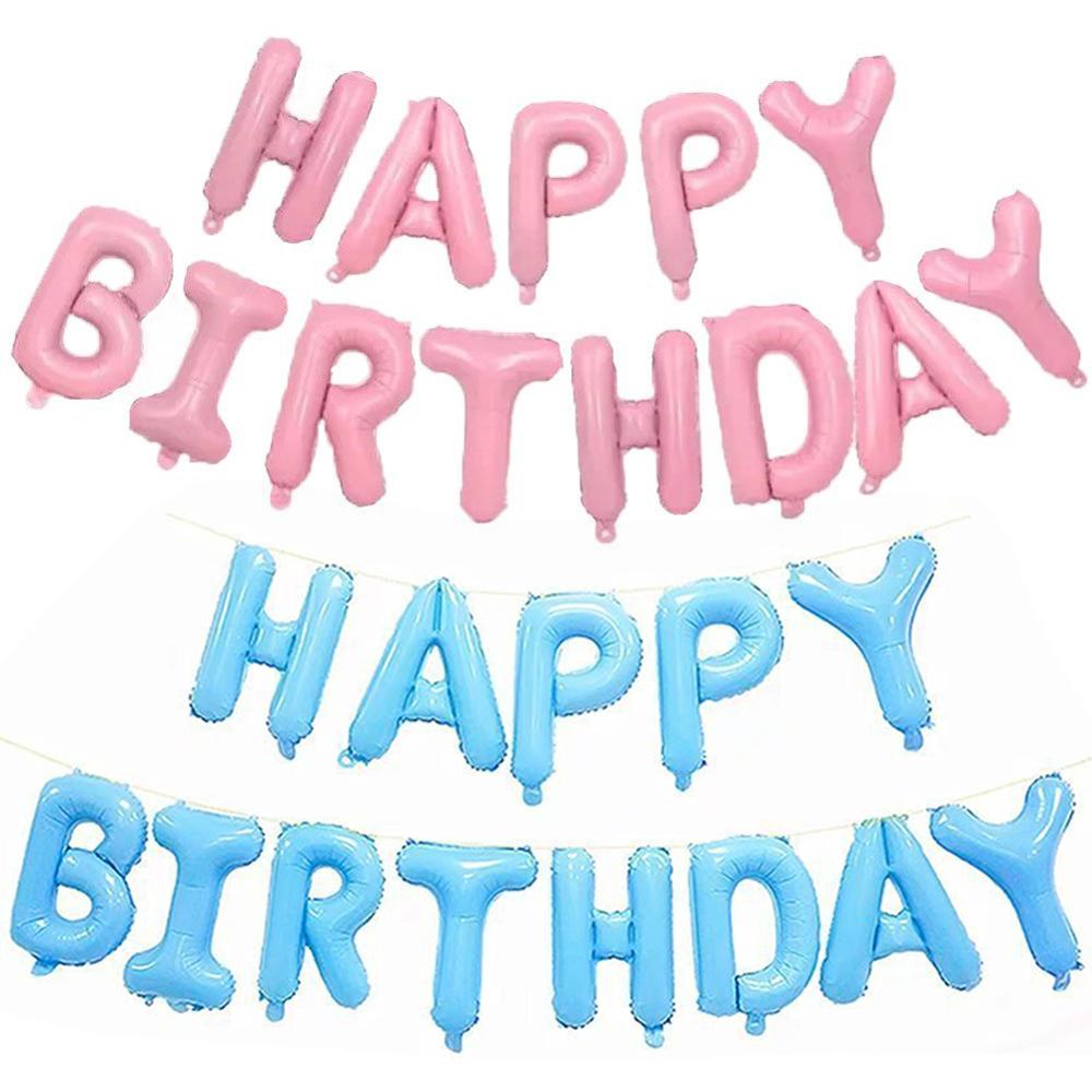 16 inch Letters Happy Birthday Foil Balloon Birthday Party Decorations Adult Kids Alphabet Air Balloons Baby Shower Supplies 63D