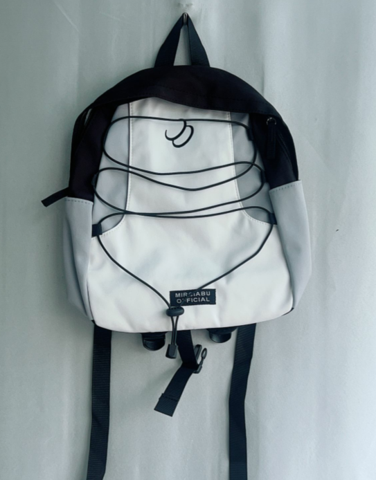 Korean Ins Streetwear Vintage Backpacks Patchwork Contrast Color All Match Rucksacks Men Women Y2k Cargo Schoolbags for Students: Beige